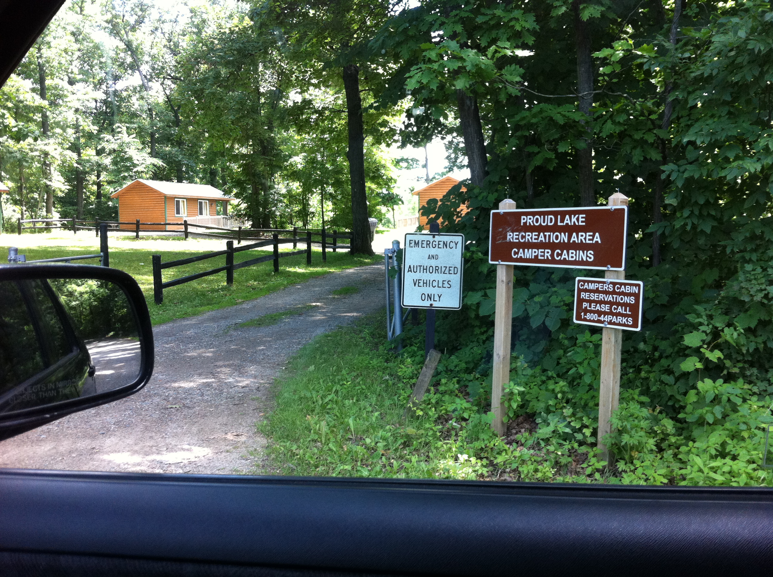 You will see this sign at the driveway where you can drop stuff off.